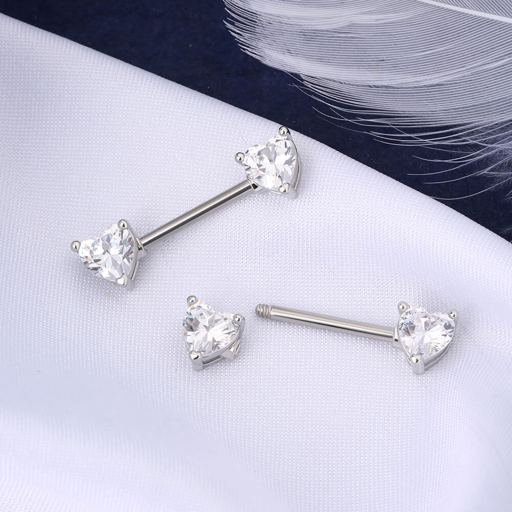 PAIR Round Gem Center Nipple Rings – Beauty Mark Body Jewelry