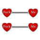 red heart fuck here nipple ring
