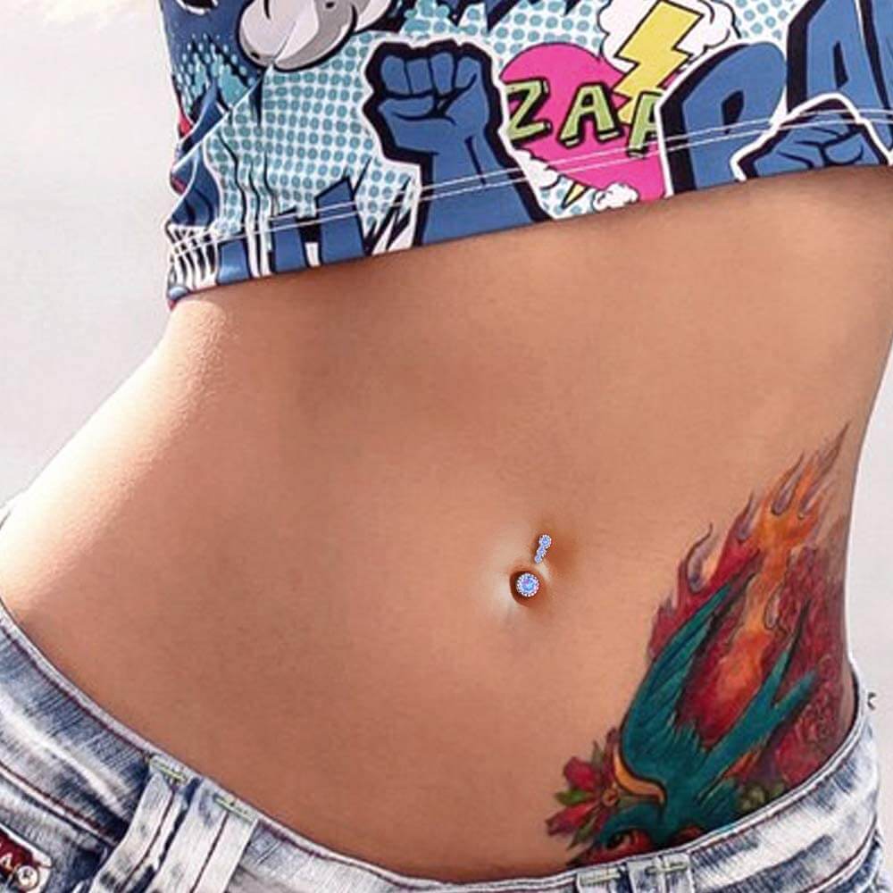Sexy Belly Bar Jewellery |belly button piercing jewellery| - Silver Surfers