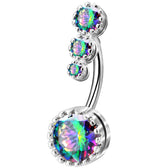 14G Cute Belly Button Rings Four CZ Gems Belly Rings – OUFER BODY JEWELRY
