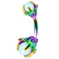 14G Three Dragon Claw Hand with Gem Ball Belly Ring - OUFER BODY JEWELRY