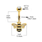 14G Golden Bee Belly Button Ring Stainless Steel Body Jewelry - OUFER BODY JEWELRY 