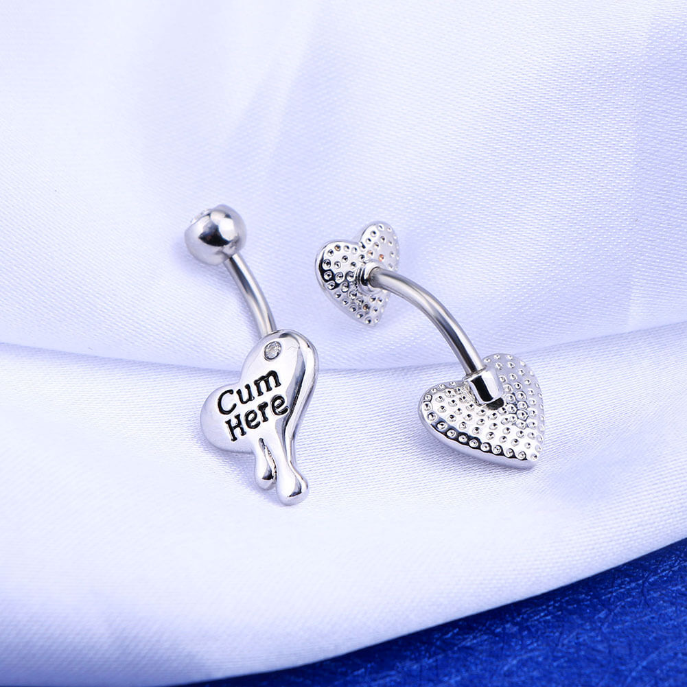 letter belly rings