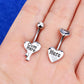 letter belly rings