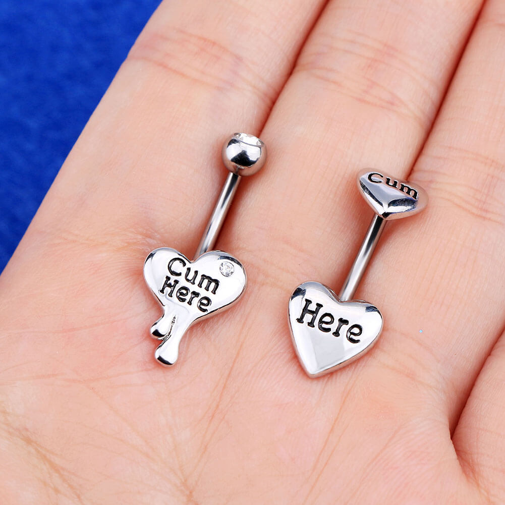 letter belly rings