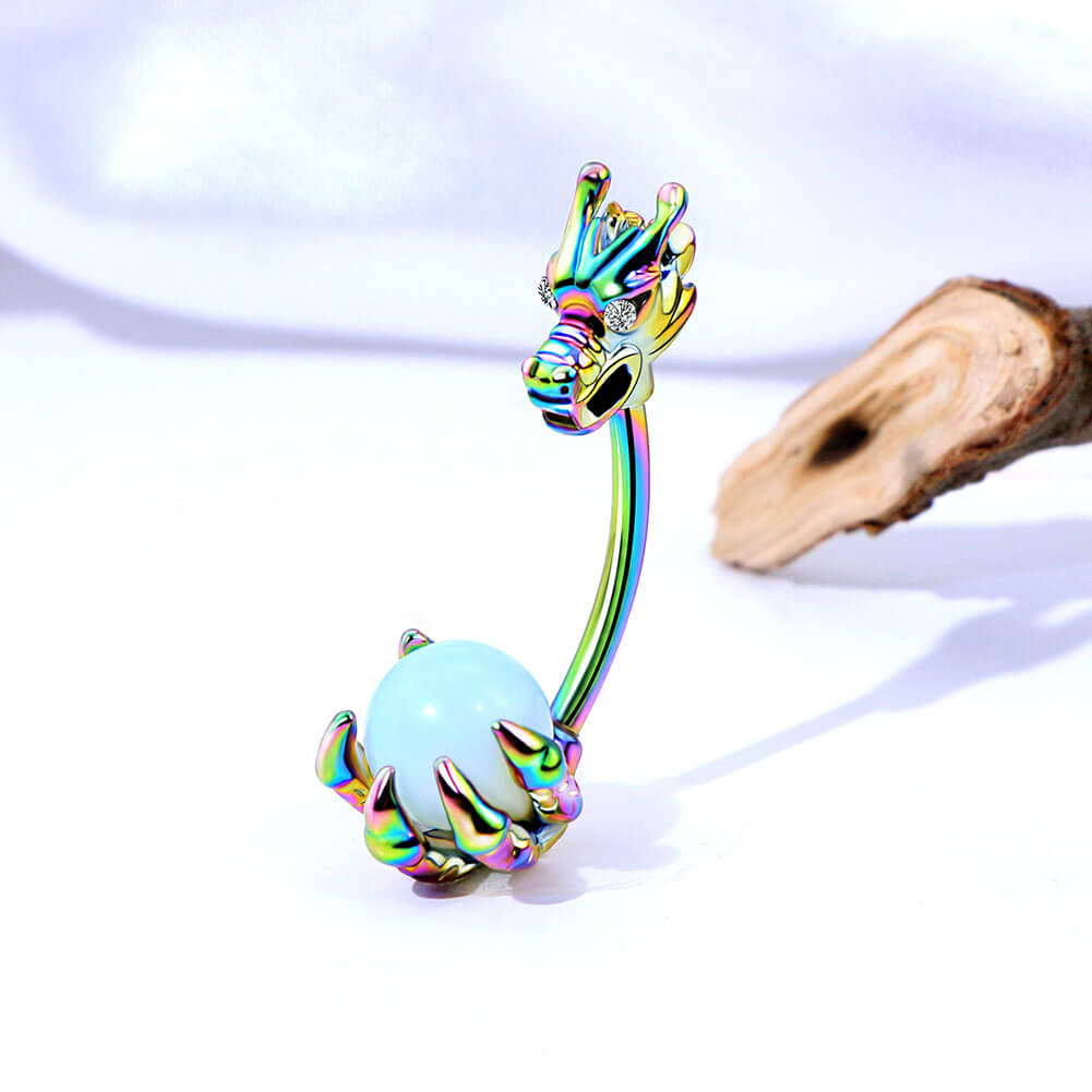 rainbow belly button ring - OUFER BODY JEWELRY