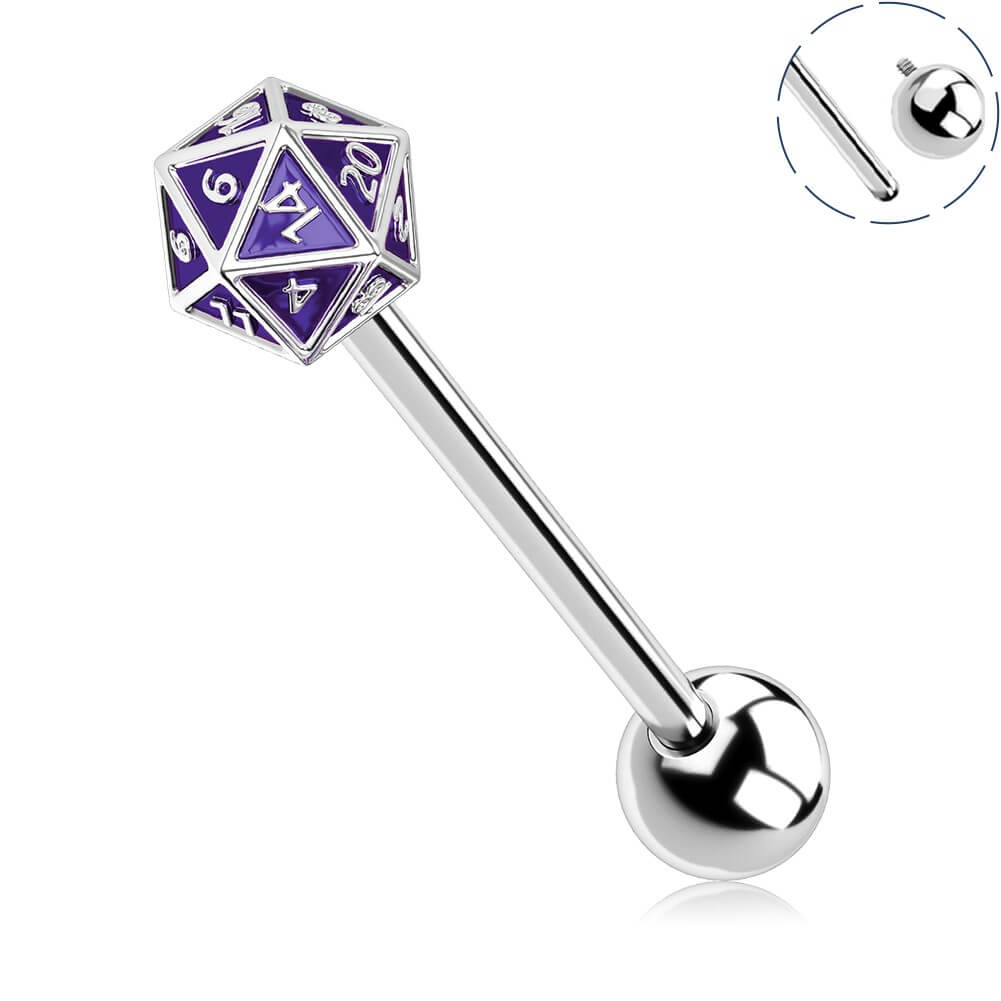 dice tongue ring 