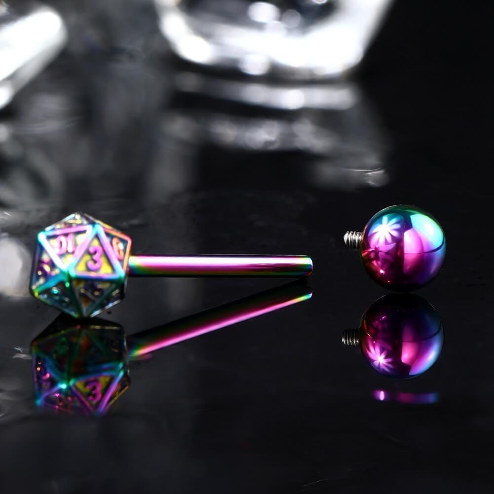 dice tongue ring 