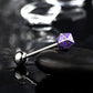 purple dice internally threaded tongue ring