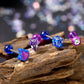 blue and purple cute tongue rings