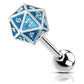 blue cartilage studs