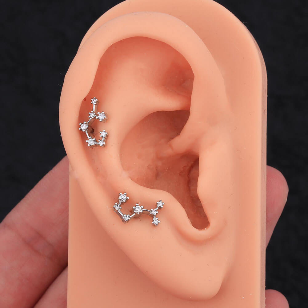 Lot De 12 Paires De Boucles D'Oreilles Hypoallergéniques En Acier Chirurgical - Plaqué Or 14K Ou Argent - Pour Piercings Multiples