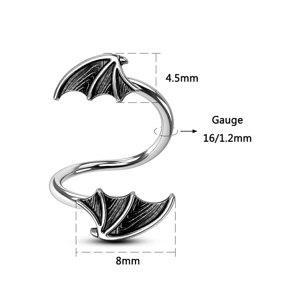 16g black cartilage earring