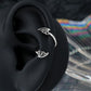bat wing black cartilage earring