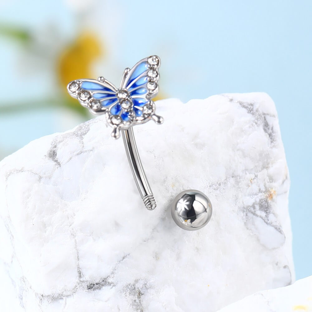 butterfly rook piercing earrings