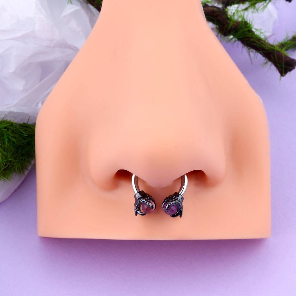 14g dragon claw septum jewelry