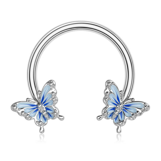 butterfly septum piercing ring