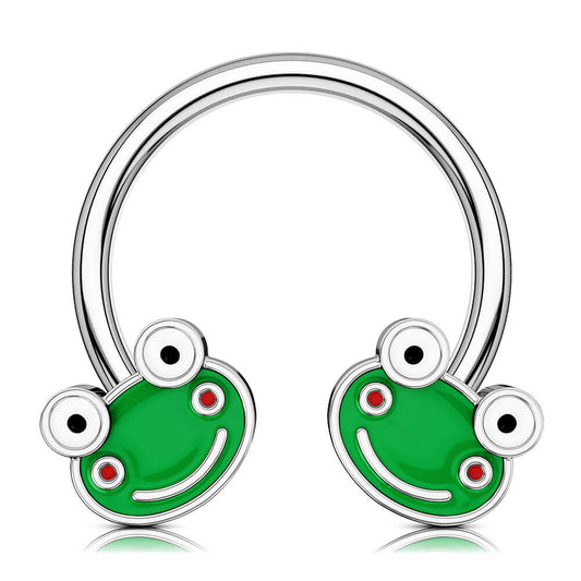 silver frog septum ring