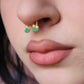 gold frog septum ring