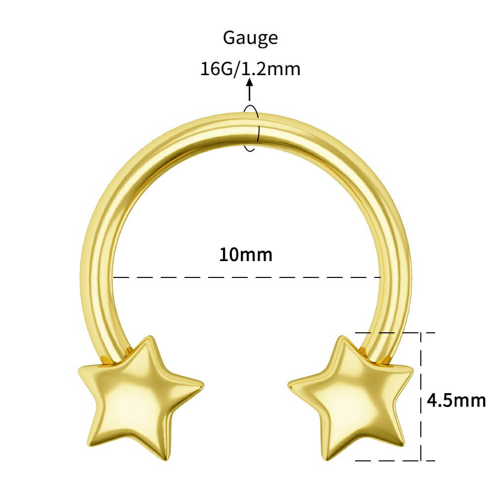 10mm star horseshoe septum 