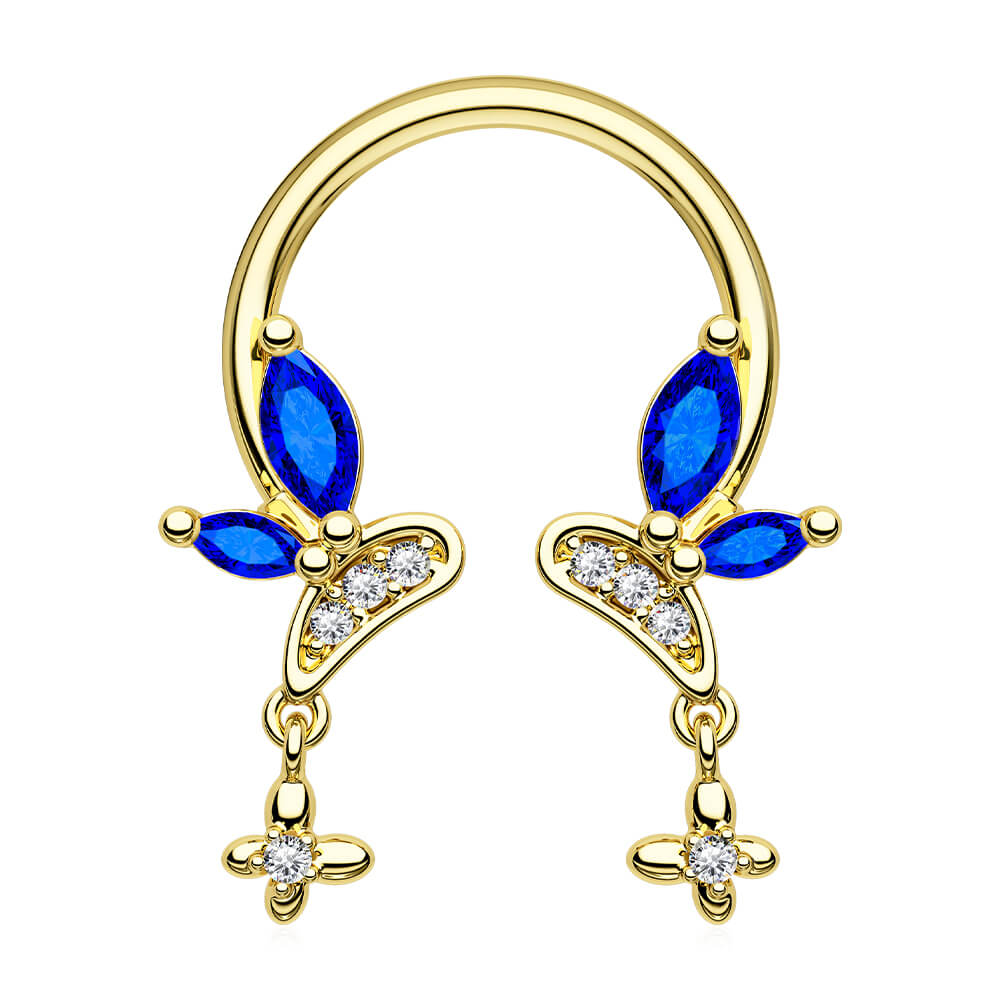 blue septum jewelry oufer body jewelry