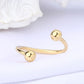 14K Gold 18G S-shaped Cartilage Helix Earring