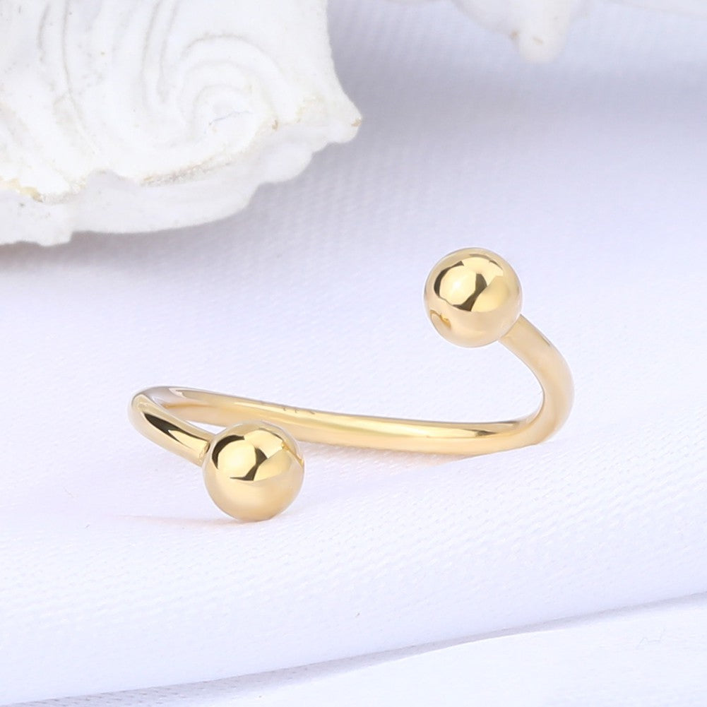 14K Gold 18G S-shaped Cartilage Helix Earring