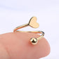 14K Gold 18G Heart S-shaped Twisted Cartilage Earring