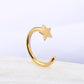 14K Gold 18G Star Half Hoop Nose Ring