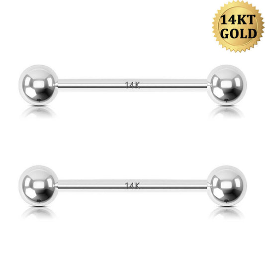 white gold nipple rings