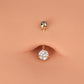 gold belly button rings