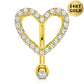heart top mount belly ring