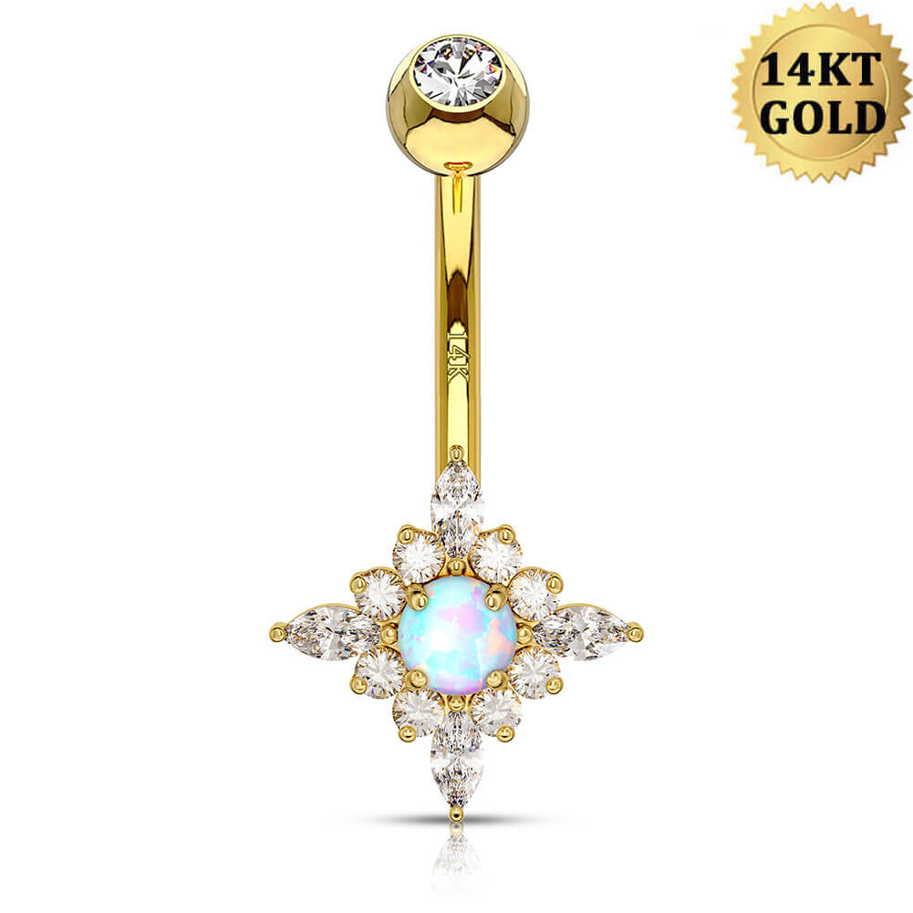cross belly button ring