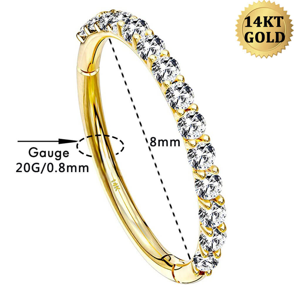 Anneau de nez en or 14 carats 20 g