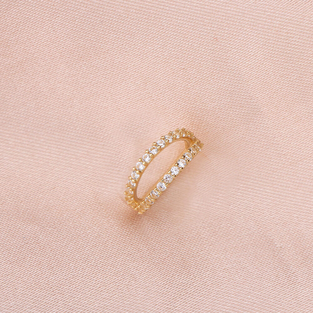 gold nose ring with diamond double hoop