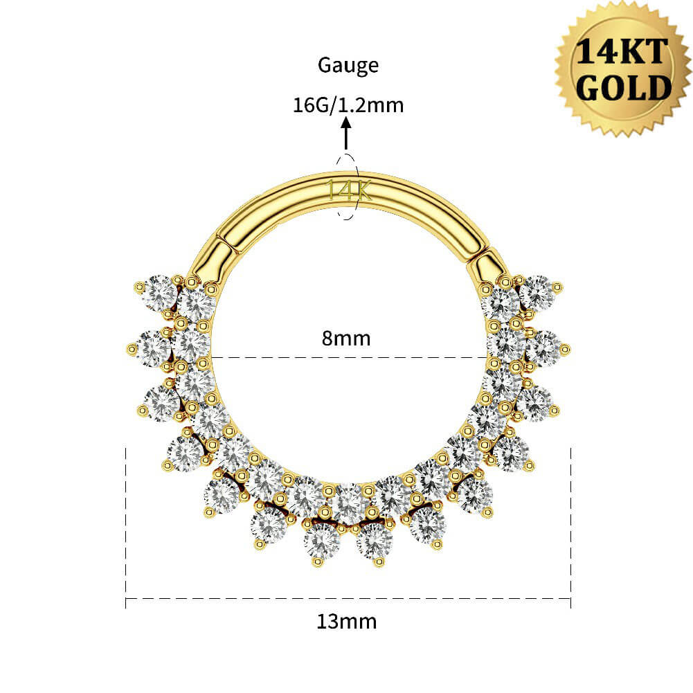 16g diamond septum nose ring