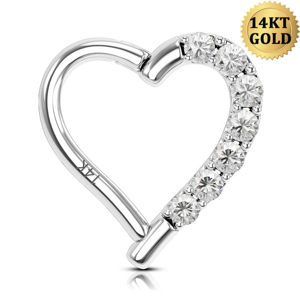 white gold heart daith piercing jewelry