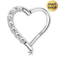 14k heart daith piercing jewelry