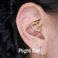 14K Gold 16G Heart Shaped CZ Daith Helix Earring