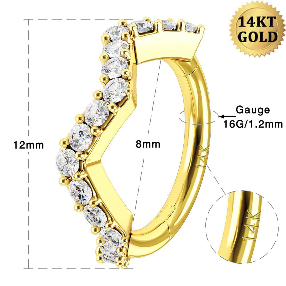 8mm gold cartilage earrings hoop
