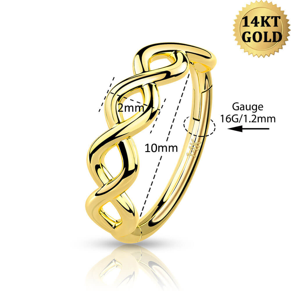 10mm gold hoop for cartilage