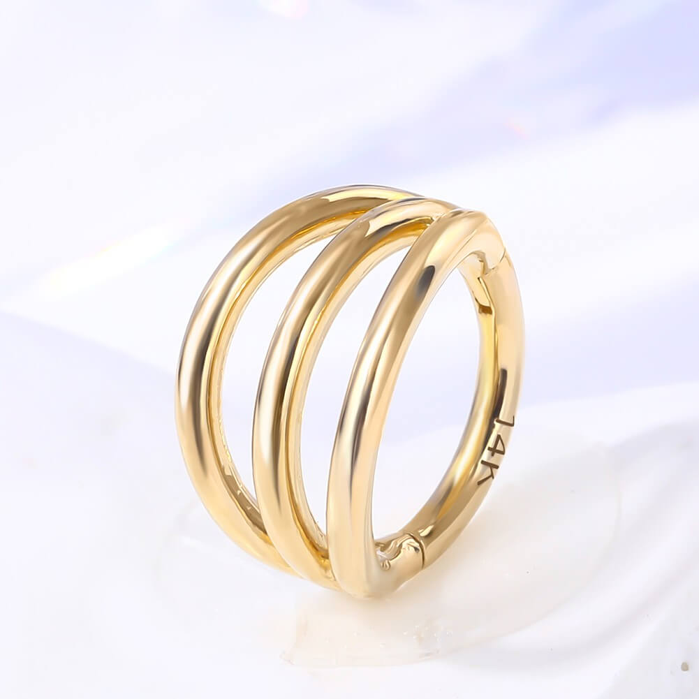 oufer body jewelry 14k gold cartilage hoop