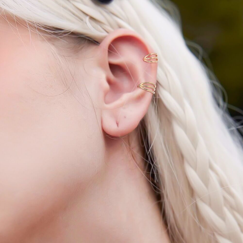 14k gold conch hoop