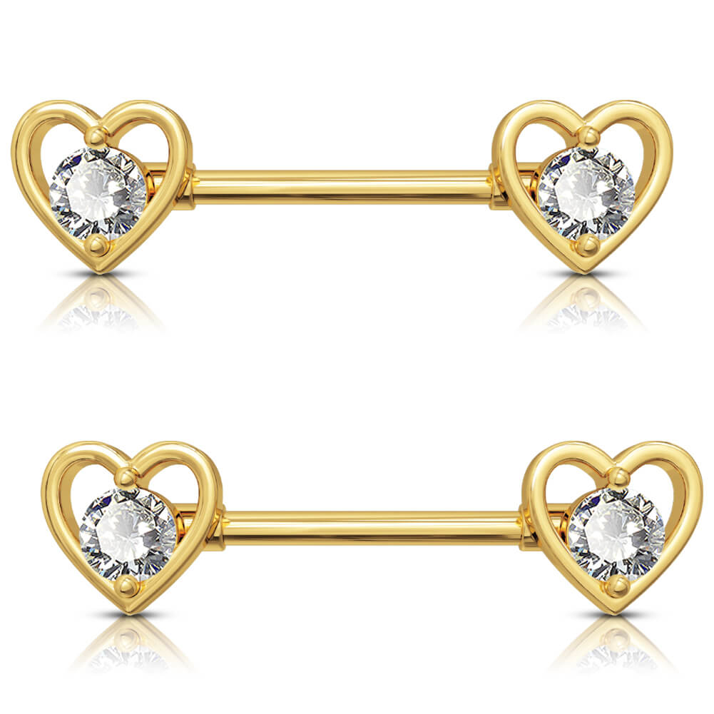 heart nipple piercing jewelry