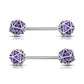 purple dice nipple barbell rings 