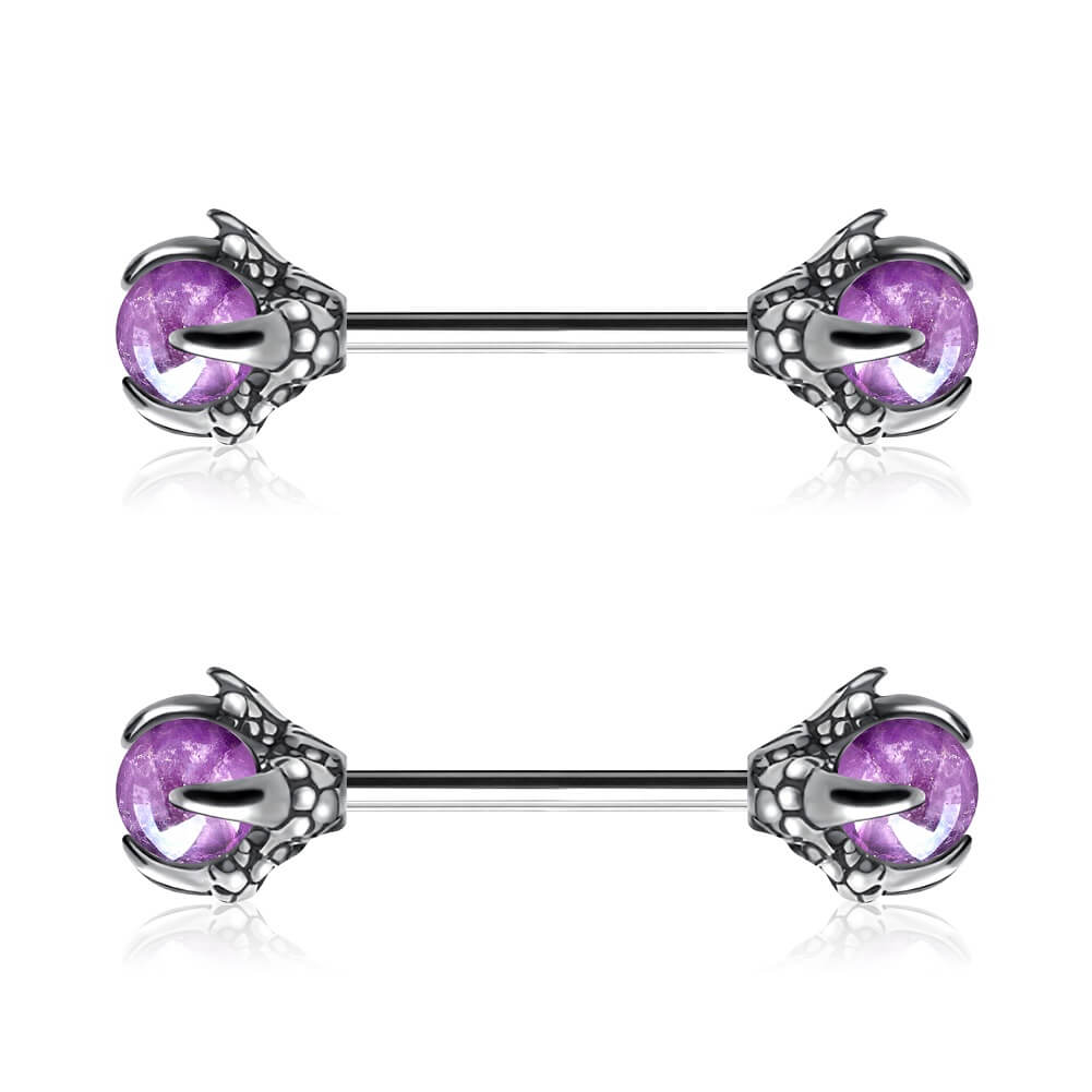 dragon nipple rings