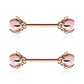 pink dragon nipple rings
