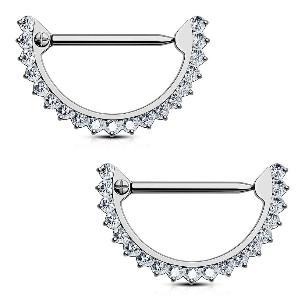 semicircle nipple piercing jewelry