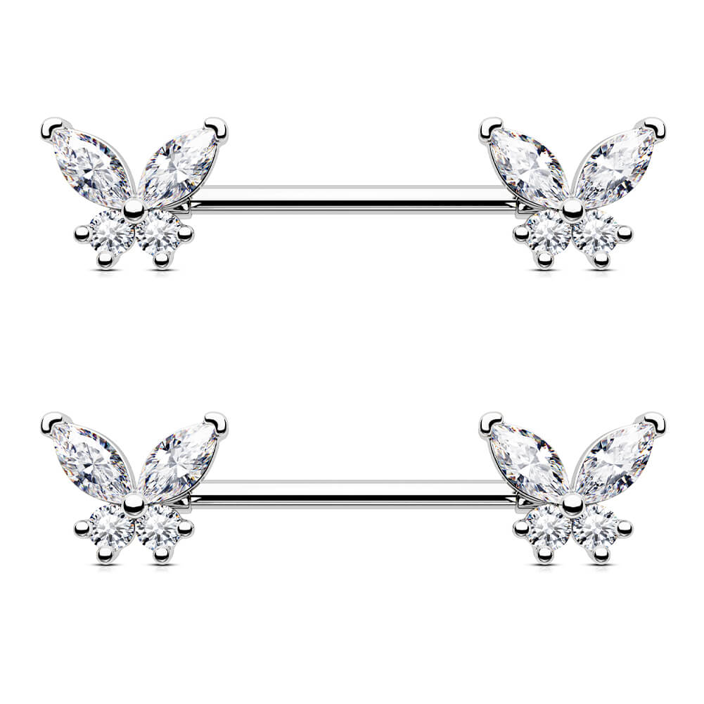 butterfly nipple piercing oufer body jewelry