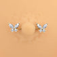 gold butterfly nipple piercing